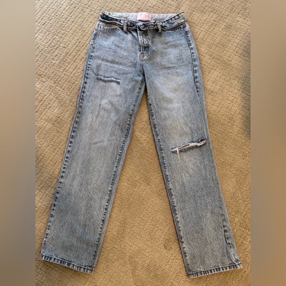 Low-Rise Blue Denim Jeans